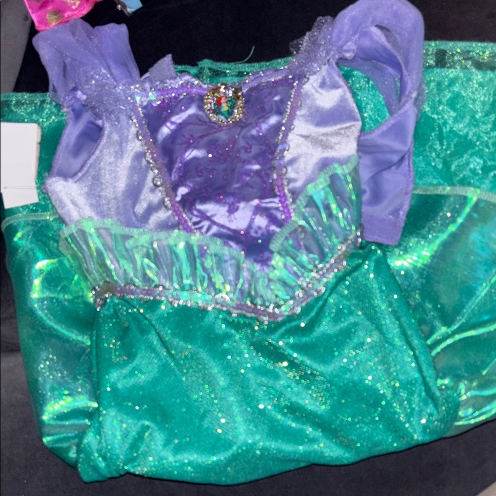 Purple and Green Mermaid Costume Dress